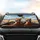 Red Foxes Driving Headphones Desert Highway - Open Road Adventure Gift Car Sunshade - 4