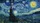 Cypress Tree Village Starry Night Sky Celestial Landscape - Post-Impressionist Art Collector Home Gift Car Sunshade - 7