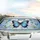 Blue Morpho Butterfly Cherry Blossom - Wildlife Lover Gift Car Sunshade - 5