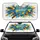 Leather Handle Tennis Racket Tennis Ball Paint Splatter - Sports Lover Gift Car Sunshade - 1