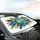 Leather Handle Tennis Racket Tennis Ball Paint Splatter - Sports Lover Gift Car Sunshade - 6