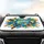 Leather Handle Tennis Racket Tennis Ball Paint Splatter - Sports Lover Gift Car Sunshade - 4