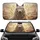 White Wolf Golden Tribal Dreamcatcher Desert Feathers - Wildlife Lover Gift Car Sunshade - 1
