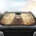 White Wolf Golden Tribal Dreamcatcher Desert Feathers - Wildlife Lover Gift Car Sunshade - 4