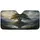 Solitary Ancient Tree Serene Lake Mountain Landscape Golden Sunbeams - Nature Lover Gift Car Sunshade - 3