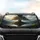 Solitary Ancient Tree Serene Lake Mountain Landscape Golden Sunbeams - Nature Lover Gift Car Sunshade - 4