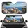 Mediterranean Coastal Village White-Sailed Boats Autumn Leaves - Travel Essentials Car Sunshade - 1