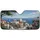 Mediterranean Coastal Village White-Sailed Boats Autumn Leaves - Travel Essentials Car Sunshade - 3