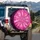Radiant Sparkling Pink Glitter Bokeh - Glam Auto Decor Gift Spare Tire Cover - 3