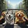 Siberian Husky Golden Retriever Car Ride - Outdoor Adventure Pet Lover Gift Spare Tire Cover - 6