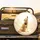 Sparkling Golden Wolf Howling Moon Feathers - Fantasy Lover Gift Spare Tire Cover - 2