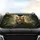 Powerful Bengal Tiger Intense Gaze Lush Jungle Forest Dappled Sunlight - Wildlife Lover Gift Car Sunshade - 4