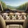 English Bulldog Puppies Sunlit Car Interior Road Trip - Dog Lover Gift Spare Tire Cover - 6