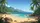 Pristine Tropical Beach Azure Ocean Golden Sand Palm Trees Mountains - Travel Essentials Car Sunshade - 7