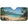 Pristine Tropical Beach Azure Ocean Golden Sand Palm Trees Mountains - Travel Essentials Car Sunshade - 3