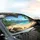 Pristine Tropical Beach Azure Ocean Golden Sand Palm Trees Mountains - Travel Essentials Car Sunshade - 6