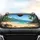 Pristine Tropical Beach Azure Ocean Golden Sand Palm Trees Mountains - Travel Essentials Car Sunshade - 4