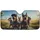 Excited Doberman Dogs High-Speed Adventure - Road Trip Travel Essentials Car Sunshade - 3