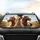 Three Funny Horse Drivers - Road Trip Adventure Gift for Horse Lovers Car Sunshade - 4