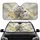 Majestic White Wolves Golden Fur Ethereal Light - Wildlife Lover Gift Car Sunshade - 1