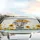 Gray Baby Elephant Golden Umbrella Sunflowers Raindrops - Wildlife Lover Car Accessory Car Sunshade - 5