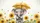 Gray Baby Elephant Golden Umbrella Sunflowers Raindrops - Wildlife Lover Car Accessory Car Sunshade - 7