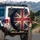 Distressed Union Jack Flag Peeling Paint Texture - British Heritage Decor Gift Spare Tire Cover - 3