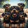 Energetic Rottweiler Dogs Playfully Biting Toy - Humorous Dog Lover Adventure Life Gift Spare Tire Cover - 6