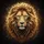 Majestic Lion Head Golden Filigree Curls Glowing Eyes & Beads - Fantasy Lover Gift Spare Tire Cover - 6