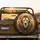 Majestic Lion Head Golden Filigree Curls Glowing Eyes & Beads - Fantasy Lover Gift Spare Tire Cover - 2