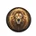 Majestic Lion Head Golden Filigree Curls Glowing Eyes & Beads - Fantasy Lover Gift Spare Tire Cover - 4