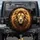 Majestic Lion Head Golden Filigree Curls Glowing Eyes & Beads - Fantasy Lover Gift Spare Tire Cover - 1
