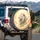White Lion Head Golden Celestial Star Sparkle Divine Energy - Wildlife Lover Gift Spare Tire Cover - 3
