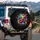 Grunge Splatter Soccer Balls - Sports Fan Gift for Game Day Spare Tire Cover - 3