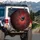 Black Widow Spider Web Crimson Red Background Smoky Mist - Halloween Decor Gift Spare Tire Cover - 3