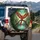 Scarlet Macaw Parrot Palm Tree Water Lilies - Tropical Rainforest Wildlife Gift Spare Tire Cover - 3