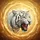 Majestic White Tiger Roaring Fangs Golden Swirls - Wildlife Lover Car Accessory Gift Spare Tire Cover - 6