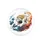 Roaring White Tiger Golden Mane Japanese Waves Fire - Wildlife Lover Gift Spare Tire Cover - 4