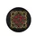 Lush Blooming Roses Rosebuds Foliage Golden Baroque Scrollwork Accents Spare Tire Cover - 4