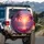 Shimmering Tropical Ocean Sunset Palm Trees Dramatic Pink Purple Sky Spare Tire Cover - 3