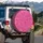 Countless Reflective Hot Pink Magenta Glitter Flakes Shimmering Sparkle - Glam Decor Gift Spare Tire Cover - 3