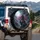 Japanese Pagoda Cherry Blossom Moon Cliff - Ethereal Night Decor Gift Spare Tire Cover - 3