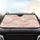 Swirling Liquid Marble Pale Rose Pink Gold Glitter Waves Car Sunshade - 4