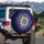 Psychedelic Glowing Floral Shimmering Stardust Field - Nature Lover Everyday = Decor Gift Spare Tire Cover - 3