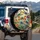 Dragonflies Roses Lush Flowers Foliage - Wildlife Lover Car Decor Gift Spare Tire Cover - 3