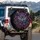 Majestic Owl Face Golden Eyes Layered Feathers - Wildlife Lover Gift Spare Tire Cover - 3