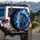 Lion Head Electric Blue Lightning - Wildlife Lover Gift for Animal Lovers Spare Tire Cover - 3