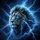 Lion Head Electric Blue Lightning - Wildlife Lover Gift for Animal Lovers Spare Tire Cover - 6