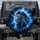 Lion Head Electric Blue Lightning - Wildlife Lover Gift for Animal Lovers Spare Tire Cover - 1