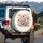 Pink Purple Red Organic Botanical Flower Spare Tire Cover - 3